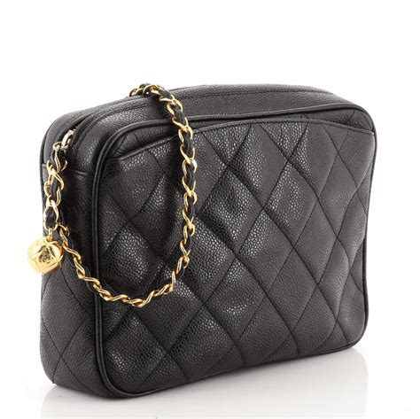 chanel caviar quilted camera bag black|Chanel Vintage Black Chevron Quilted Caviar Small Envelop .